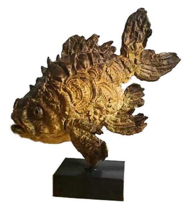 Pieter Vanden Daele Bronze Fisch „Valerius“ in Oberursel